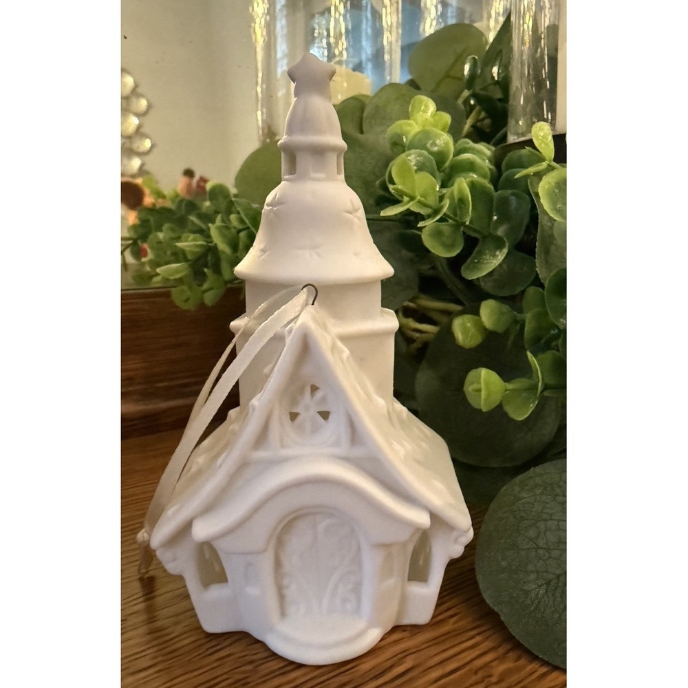 LIGHT UP CHURCH 5"‎ Christmas Ornament - Dated 1997 "Roman Church"